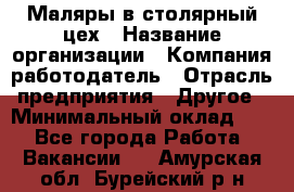 Маляры в столярный цех › Название организации ­ Компания-работодатель › Отрасль предприятия ­ Другое › Минимальный оклад ­ 1 - Все города Работа » Вакансии   . Амурская обл.,Бурейский р-н